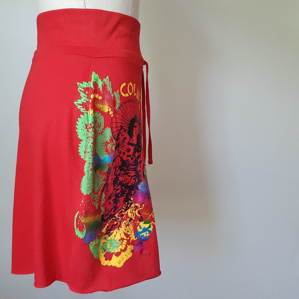 COLIN'S Beautiful Geisha Girl Jersey Midi Skirt, red - Picture 3 of 16